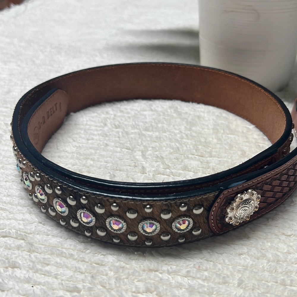 Genuine leather belt, 3-D brand size 36 (8683) new no tags